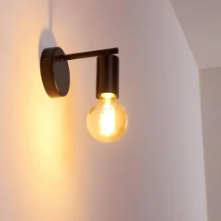 hofstein Applique murale Pamunkey Noir, 1 lumière