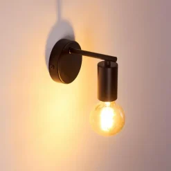 hofstein Applique murale Pamunkey Noir, 1 lumière