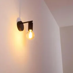 hofstein Applique murale Pamunkey Noir, 1 lumière