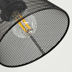 Lampes Vintages & Rétros-hofstein Applique murale Panaguá Bois foncé, Noir, 1 lumière