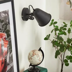 hofstein Applique murale Pany Chrome, Noir, 1 lumière