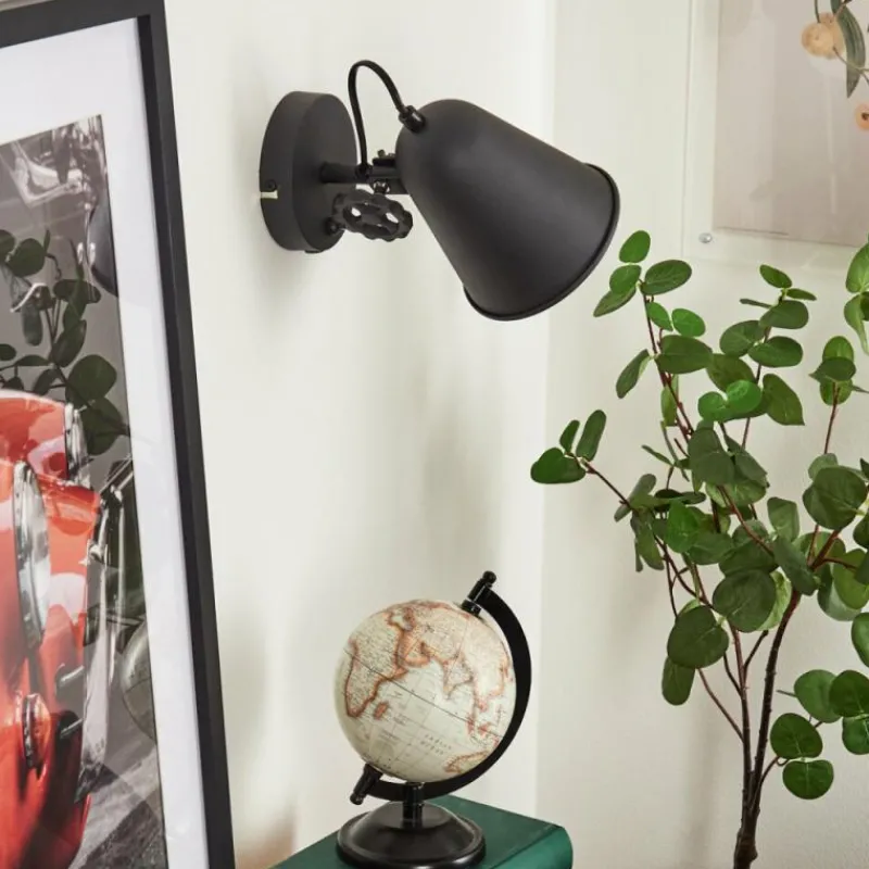 hofstein Applique murale Pany Chrome, Noir, 1 lumière