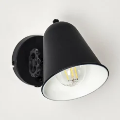 hofstein Applique murale Pany Noir, 1 lumière* Appliques