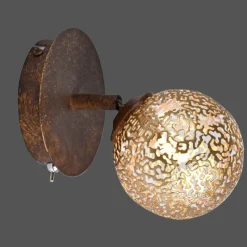 Luminaires Rustiques-Luminaires Paul Neuhaus Applique murale Paul Neuhaus GRETA Rouille, 1 lumière