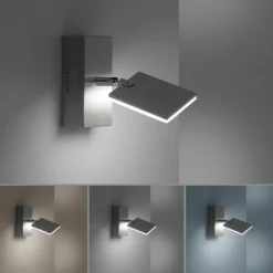 Luminaires Paul Neuhaus Applique murale Paul Neuhaus PURE-MIRA LED Aluminium, 1 lumière, Télécommandes* Éclairage Led