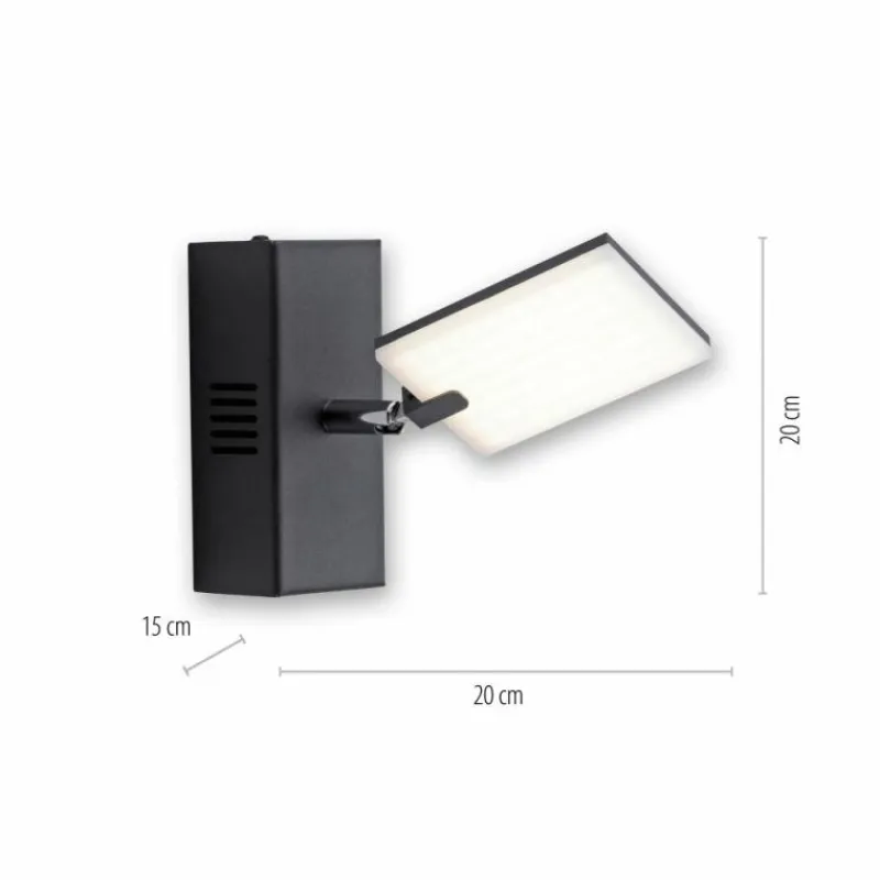 Luminaires Paul Neuhaus Applique murale Paul Neuhaus PURE-MIRA LED Noir, 2 lumières, Télécommandes* Appliques