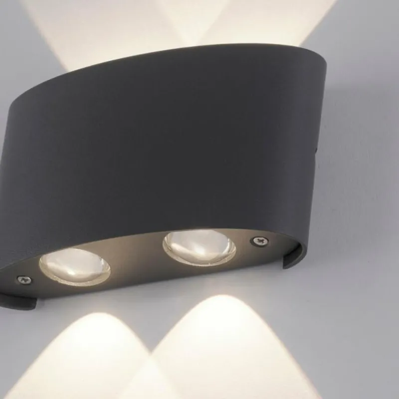 Luminaires Paul Neuhaus Applique murale Paul Neuhaus CARLO LED Anthracite, 4 lumières