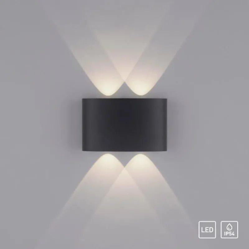 Luminaires Paul Neuhaus Applique murale Paul Neuhaus CARLO LED Anthracite, 4 lumières