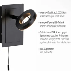 Luminaires Paul Neuhaus Applique murale Paul Neuhaus SILEDA Anthracite, 1 lumière* Éclairage Led