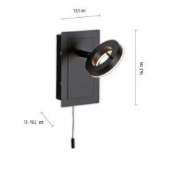 Luminaires Paul Neuhaus Applique murale Paul Neuhaus SILEDA Anthracite, 1 lumière* Éclairage Led