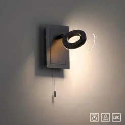 Luminaires Paul Neuhaus Applique murale Paul Neuhaus SILEDA Anthracite, 1 lumière* Éclairage Led