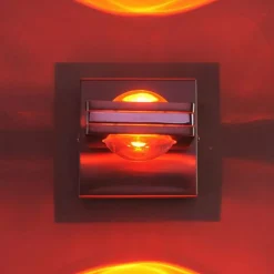 Paul Neuhaus Q-Serie Applique Murale Paul Neuhaus Q-Fisheye LED Acier inoxydable, 2 lumières, Télécommandes, Changeur de couleurs