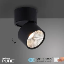 Luminaires Paul Neuhaus Applique murale Paul Neuhaus PURE-NOLA LED Noir, 1 lumière* Éclairage Led