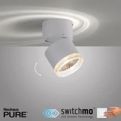 Luminaires Paul Neuhaus Applique murale Paul Neuhaus PURE-NOLA LED Blanc, 1 lumière* Éclairage Led