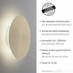 Lampes Dorées-Luminaires Paul Neuhaus Applique murale Paul Neuhaus AKKU PUNTUA LED Blanc, 1 lumière, Télécommandes