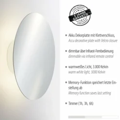 Luminaires Paul Neuhaus Applique murale Paul Neuhaus AKKU PUNTUA LED Blanc, 1 lumière, Télécommandes* Éclairage Led