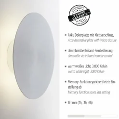 Luminaires Paul Neuhaus Applique murale Paul Neuhaus AKKU PUNTUA LED Blanc, 1 lumière, Télécommandes* Éclairage Led
