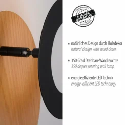 Lampes En Bois-Luminaires Paul Neuhaus Applique murale Paul Neuhaus NEVIS LED Écru, 1 lumière