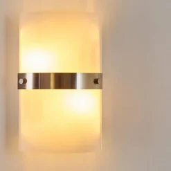 hofstein Applique murale Paul Neuhaus SQUARE Acier inoxydable, Blanc, 2 lumières