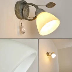 hofstein Applique murale Peccia Gris, 1 lumière