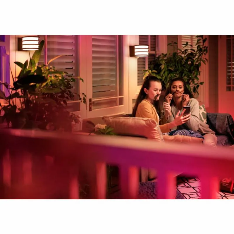 Luminaires Philips Applique murale Philips Hue White Lucca Anthracite, 1 lumière