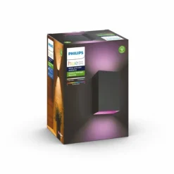 Luminaires Philips Applique murale Philips Hue White & Color Ambiance Resonate LED Noir, 2 lumières