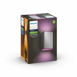 Luminaires Philips Applique murale Philips Hue White & Color Ambiance Resonate LED Acier inoxydable, 2 lumières