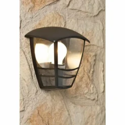 Luminaires Rustiques-Luminaires Philips Applique murale Philips myGarden CREEK Noir, Transparent, 1 lumière