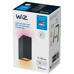 Luminaires Philips Applique murale Philips WiZ Up&Down LED Noir, 2 lumières, Changeur de couleurs