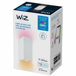 Luminaires Philips Applique murale Philips WiZ Up&Down LED Blanc, 2 lumières, Changeur de couleurs