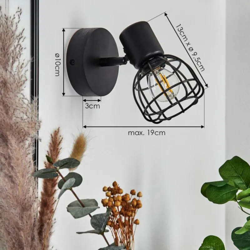 Lampes Industrielles-hofstein Applique murale Piment Noir, 1 lumière