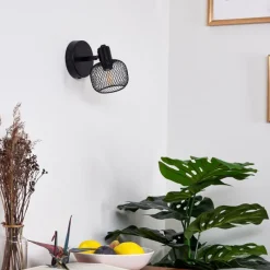 hofstein Applique murale Pipisu Noir, 1 lumière