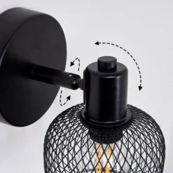 hofstein Applique murale Pipisu Noir, 1 lumière