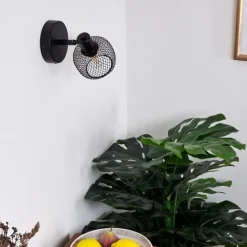 hofstein Applique murale Pipisu Noir, 1 lumière