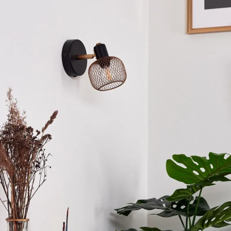 Lampes Dorées-hofstein Applique murale Pipisu Or, Laiton, Noir, 1 lumière