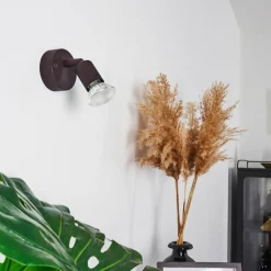 Lampes Vintages & Rétros-hofstein Applique murale Planes LED Rouille, 1 lumière