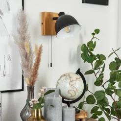 Luminaires Scandinaves-hofstein Applique murale Pring Écru, Noir, 1 lumière