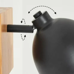 Luminaires Scandinaves-hofstein Applique murale Pring Écru, Noir, 1 lumière