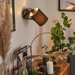 Lampes En Tissu-hofstein Applique murale Puelches Noir, 1 lumière