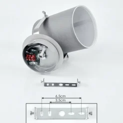 Lampes En Tissu-hofstein Applique murale Puelches Nickel mat, Noir, 1 lumière