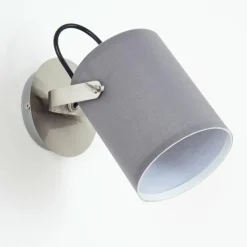 Lampes En Tissu-hofstein Applique murale Puelches Nickel mat, Noir, 1 lumière