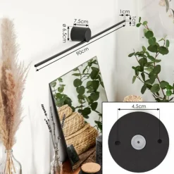 hofstein Applique murale Puharila LED Noir, 1 lumière