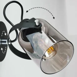 Suspension Verre Fumé-hofstein Applique murale Quieri Noir, 1 lumière