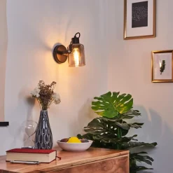 Suspension Verre Fumé-hofstein Applique murale Quieri Noir, 1 lumière