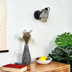 Suspension Verre Fumé-hofstein Applique murale Quieri Noir, 1 lumière