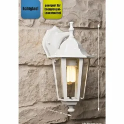 Luminaires Rabalux Applique murale Rabalux Velence Transparent, Blanc, 1 lumière
