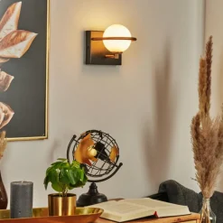 hofstein Applique murale Ramadita Cuivre, Noir, 1 lumière