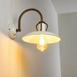 Luminaires Rustiques-hofstein Applique murale Ramvik Beige, Rouille, 1 lumière