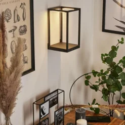 Lampes Industrielles-hofstein Applique murale Ranquille LED Noir, Blanc, 2 lumières