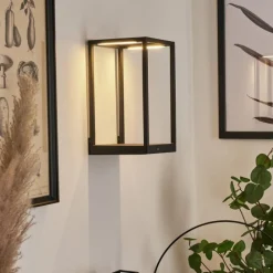 Lampes Industrielles-hofstein Applique murale Ranquille LED Noir, Blanc, 2 lumières